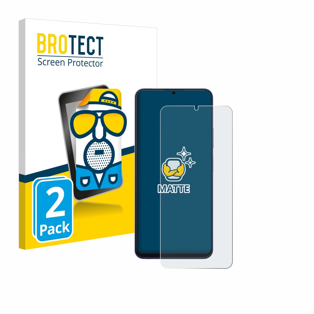 BROTECT - Screenprotector voor Blackview Color 8 - Folie Beschermfolie matte 2 Stuks