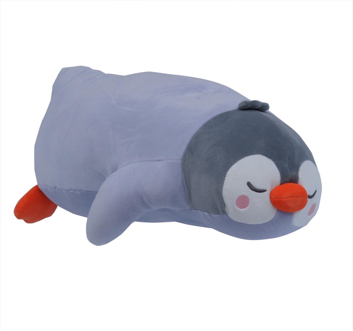 UNUS® Pinguin knuffelkussen zijslaapkussen 50cm lichtblauw