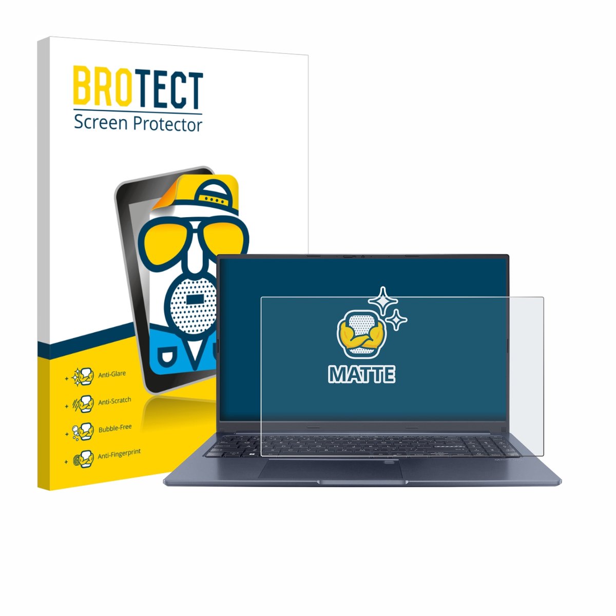 BROTECT - Screenprotector voor ASUS Vivobook 15X OLED M1503QA - Folie Beschermfolie matte