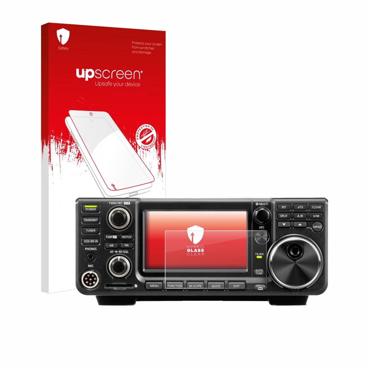 upscreen - Screenprotector voor Icom IC-9700 - Folie Beschermfolie Beschermglas transparant