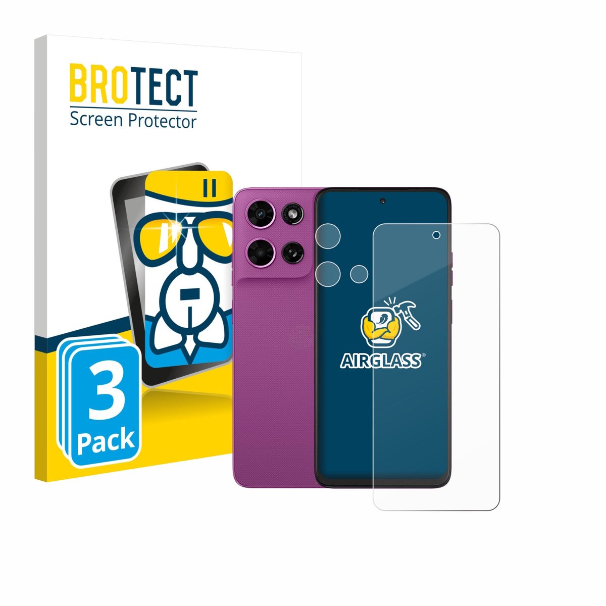 Screenprotector 3 Stuks voor Motorola Moto G (2026) (Voor+Camera) Beschermglas transparant