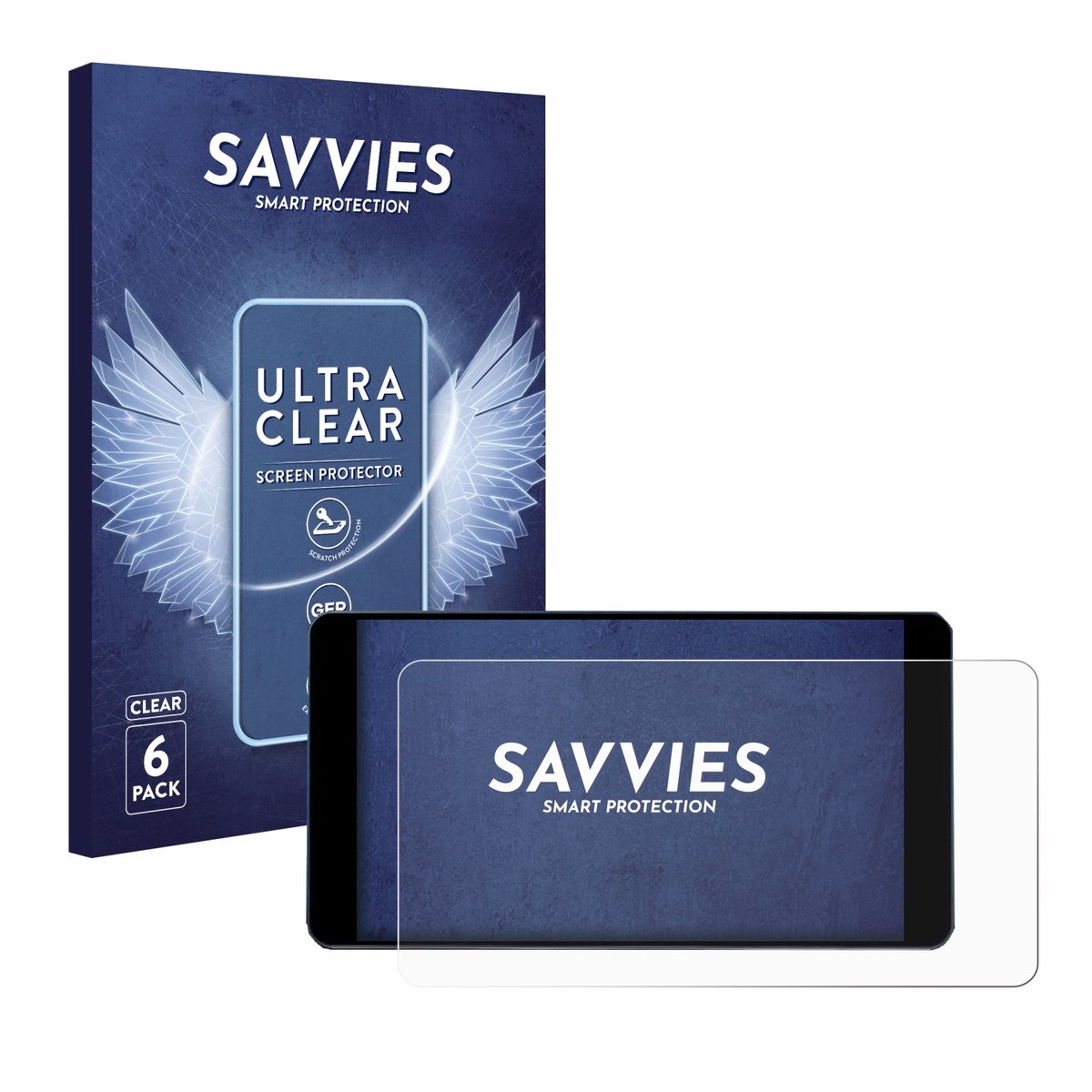 Savvies - Screenprotector voor Zontes 350E - Folie Beschermfolie transparant 6 Stuks