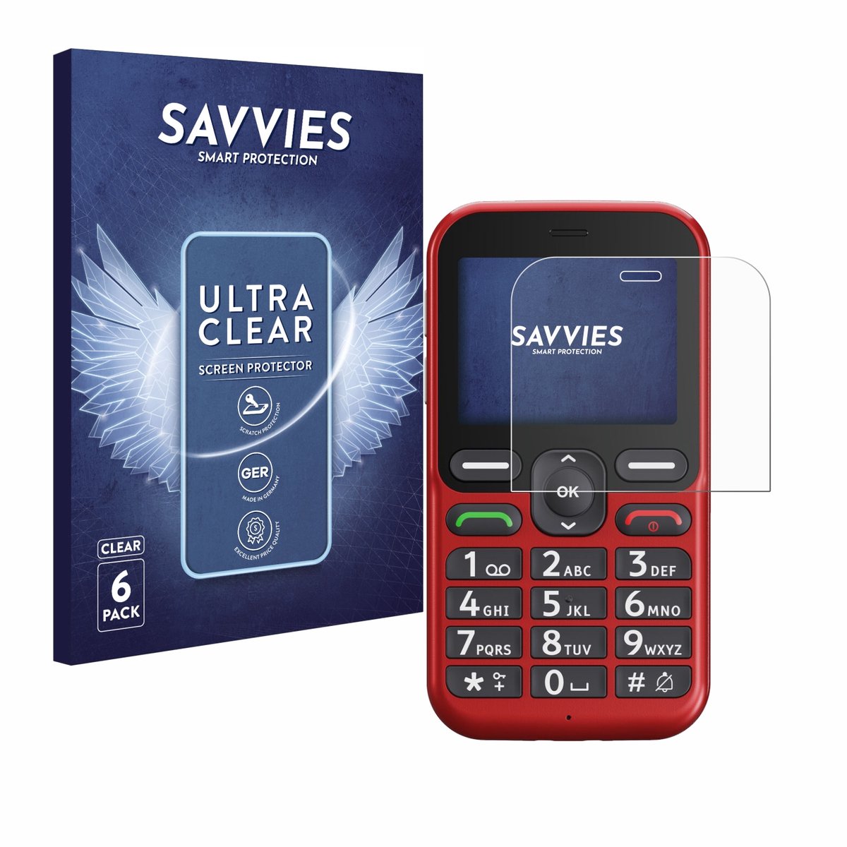 Savvies - Screenprotector voor Doro Leva L10 - Folie Beschermfolie transparant 6 Stuks