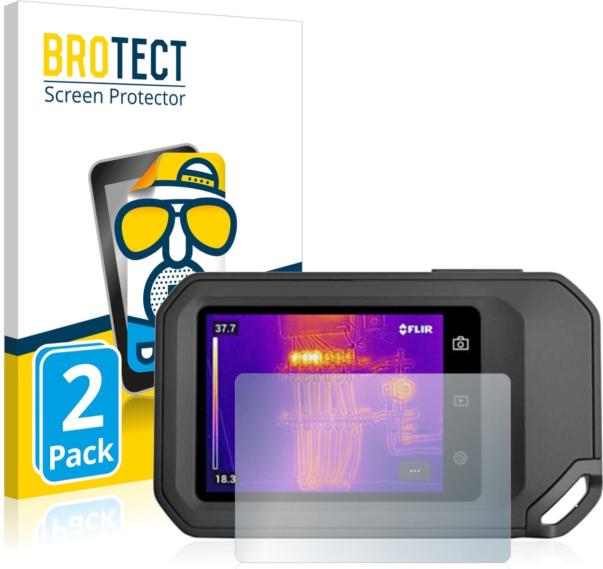 BROTECT - Screenprotector voor Flir C5 - Folie Beschermfolie matte 2 Stuks