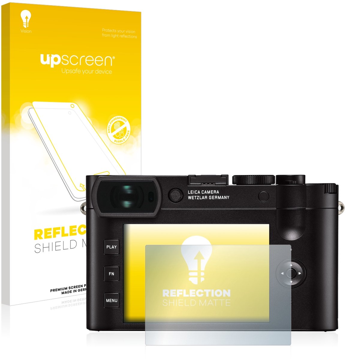 upscreen - Screenprotector voor Leica Q2 - Folie Beschermfolie anti glare matte