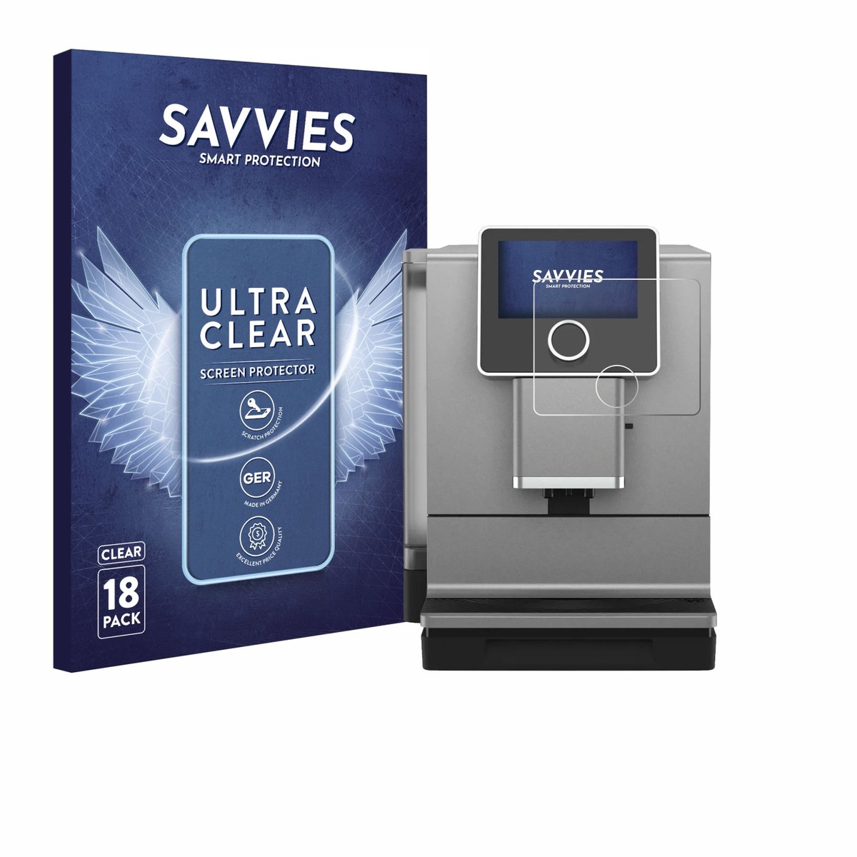 Savvies - Screenprotector voor Nivona NICR 970 - Folie Beschermfolie transparant 18 Stuks