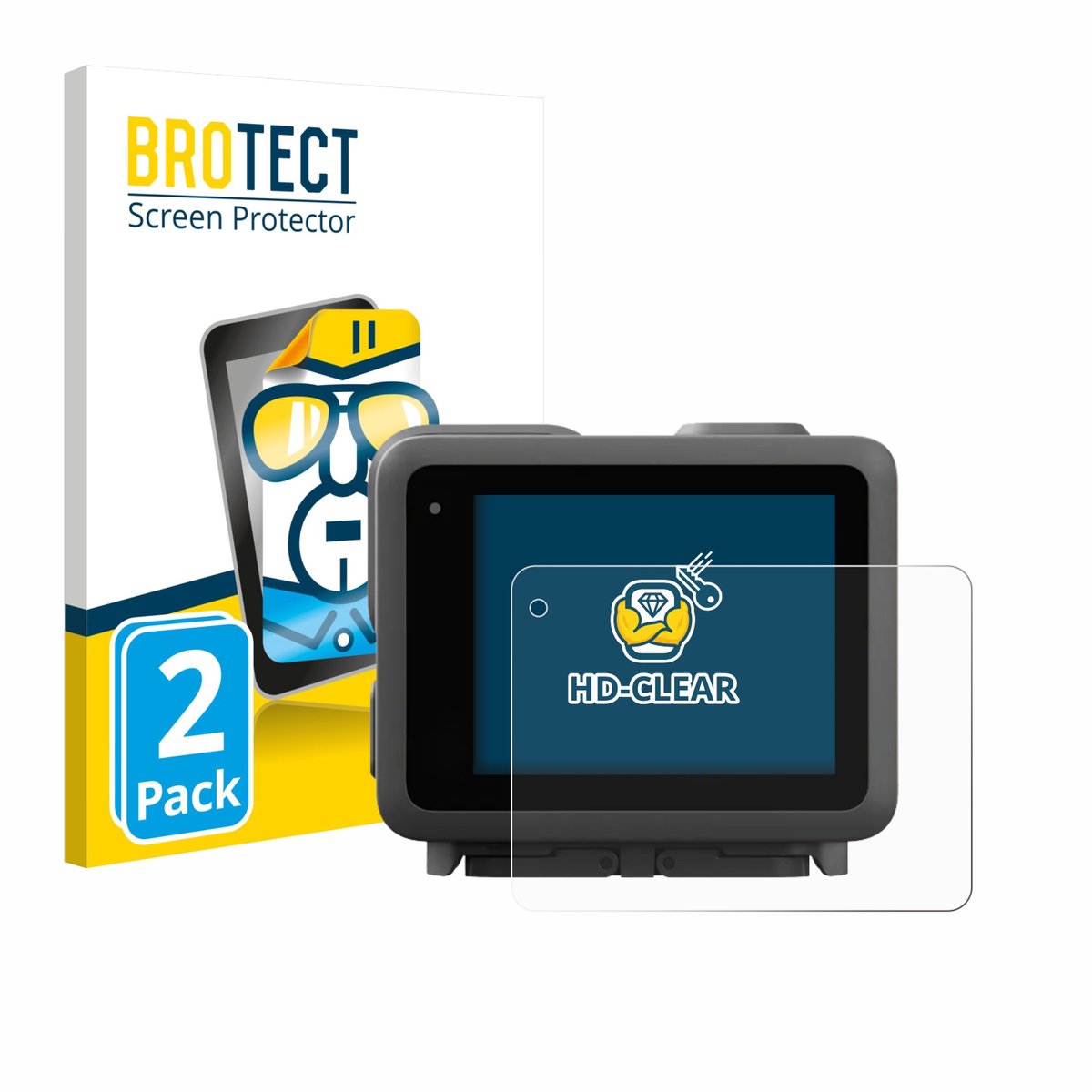 BROTECT - Screenprotector voor GoPro Lit Hero - Folie Beschermfolie transparant 2 Stuks