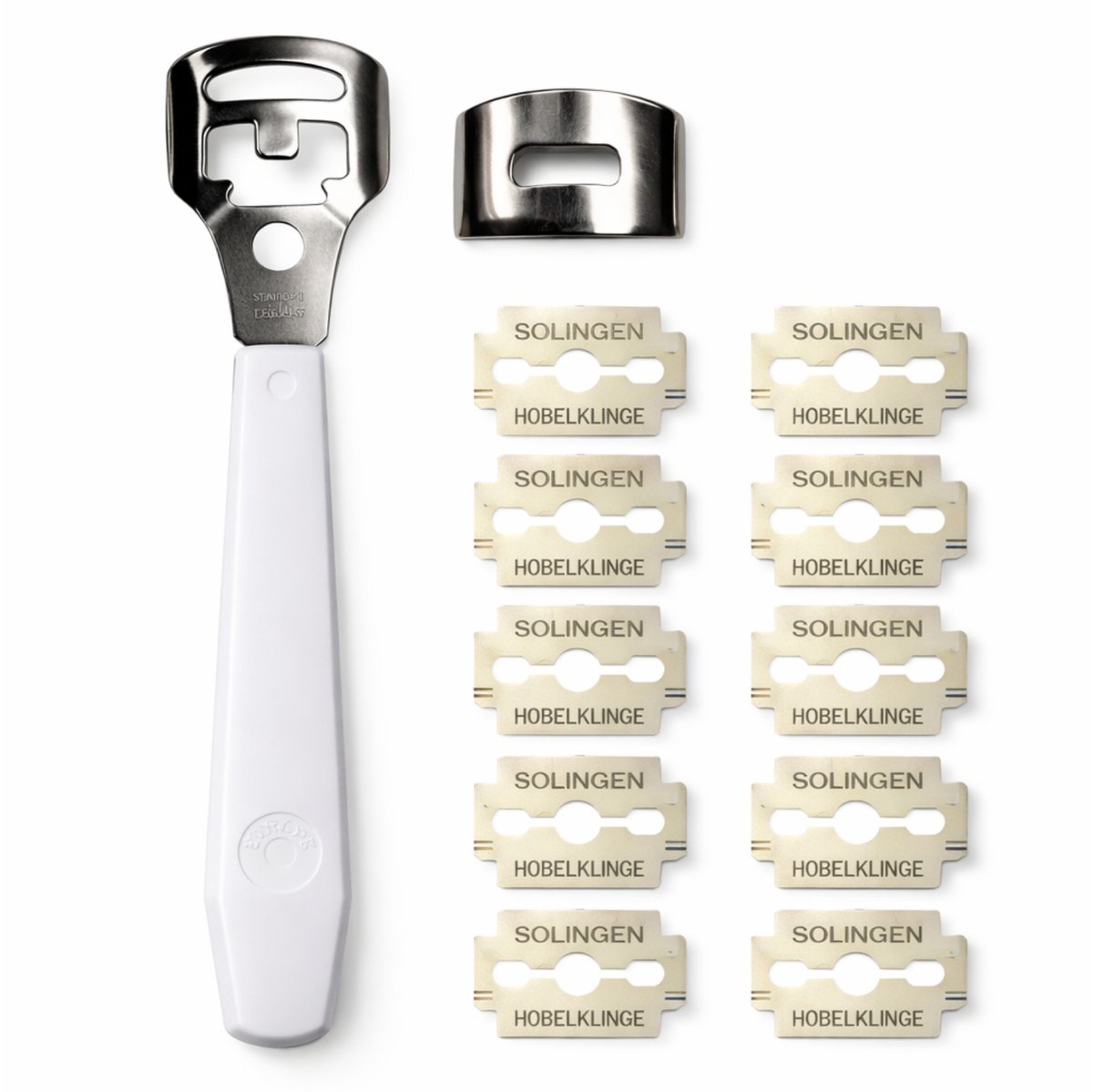 Bealive Brand ® Eeltschaaf - Eelt mesjes - Hoodwaardig materiaal - Professionele tool - Inclusief 10 mesjes - Voor voeten