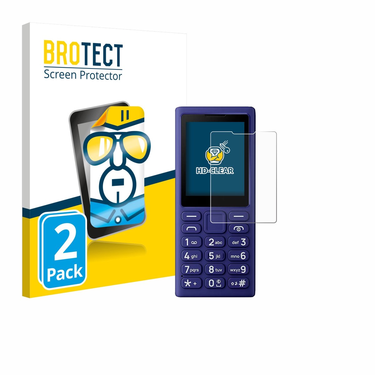 BROTECT - Screenprotector voor HMD 101 4G - Folie Beschermfolie transparant 2 Stuks