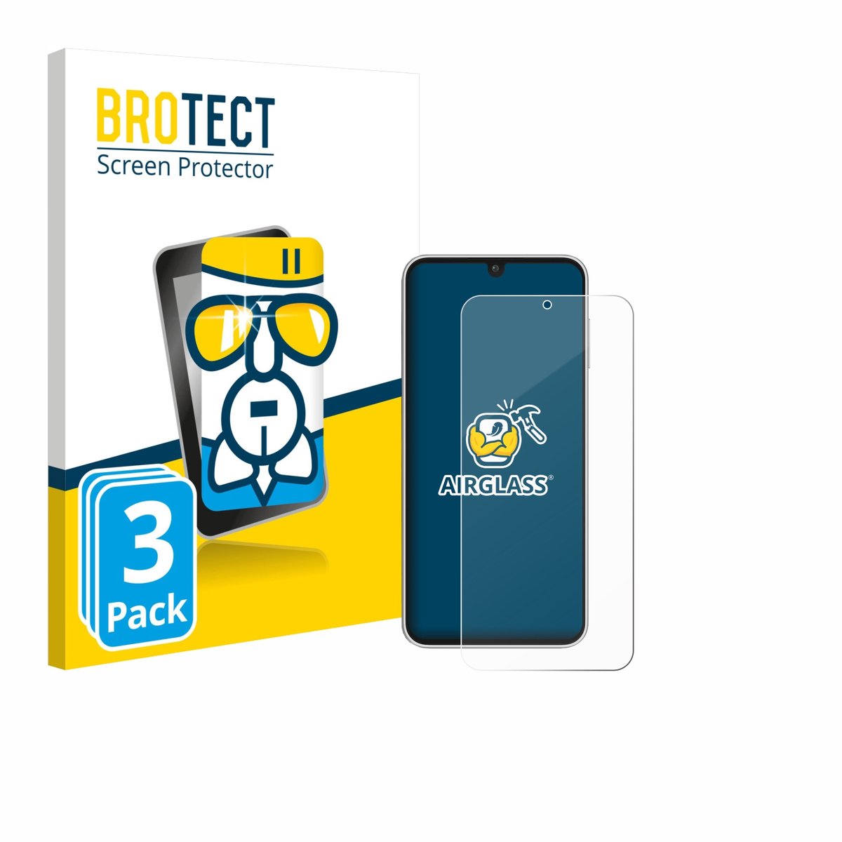 Screenprotector 3 Stuks voor Samsung Galaxy F17 Beschermglas transparant