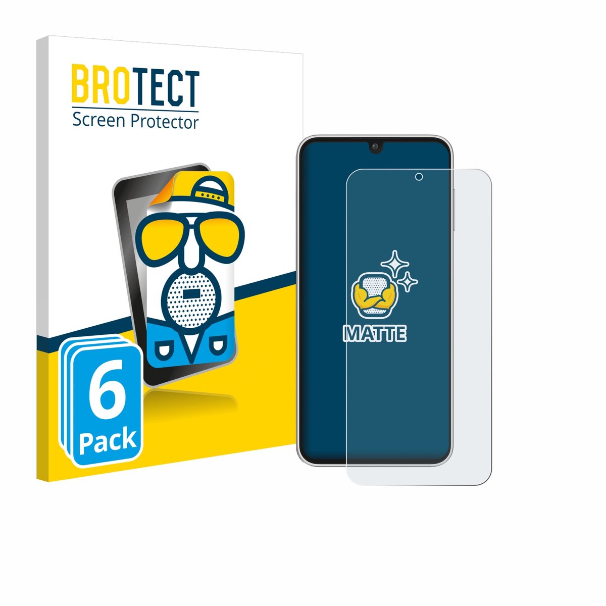 BROTECT - Screenprotector voor Samsung Galaxy F17 5G - Folie Beschermfolie matte 6 Stuks