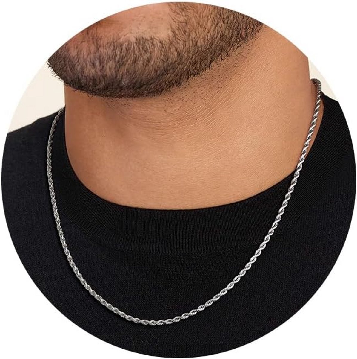 Heren en Dames Ketting Zilver Goud Pantser Venetiaanse Stijl Roestvrij Staal