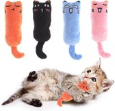 Set van 4 kattenspeeltjes met kattemint - knaagbestendig, ademend materiaal, machine wasbaar