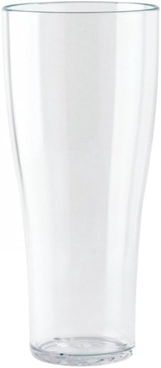 Kunststof bierbeker 500 ml stapelbaar met vulstreep glashelder