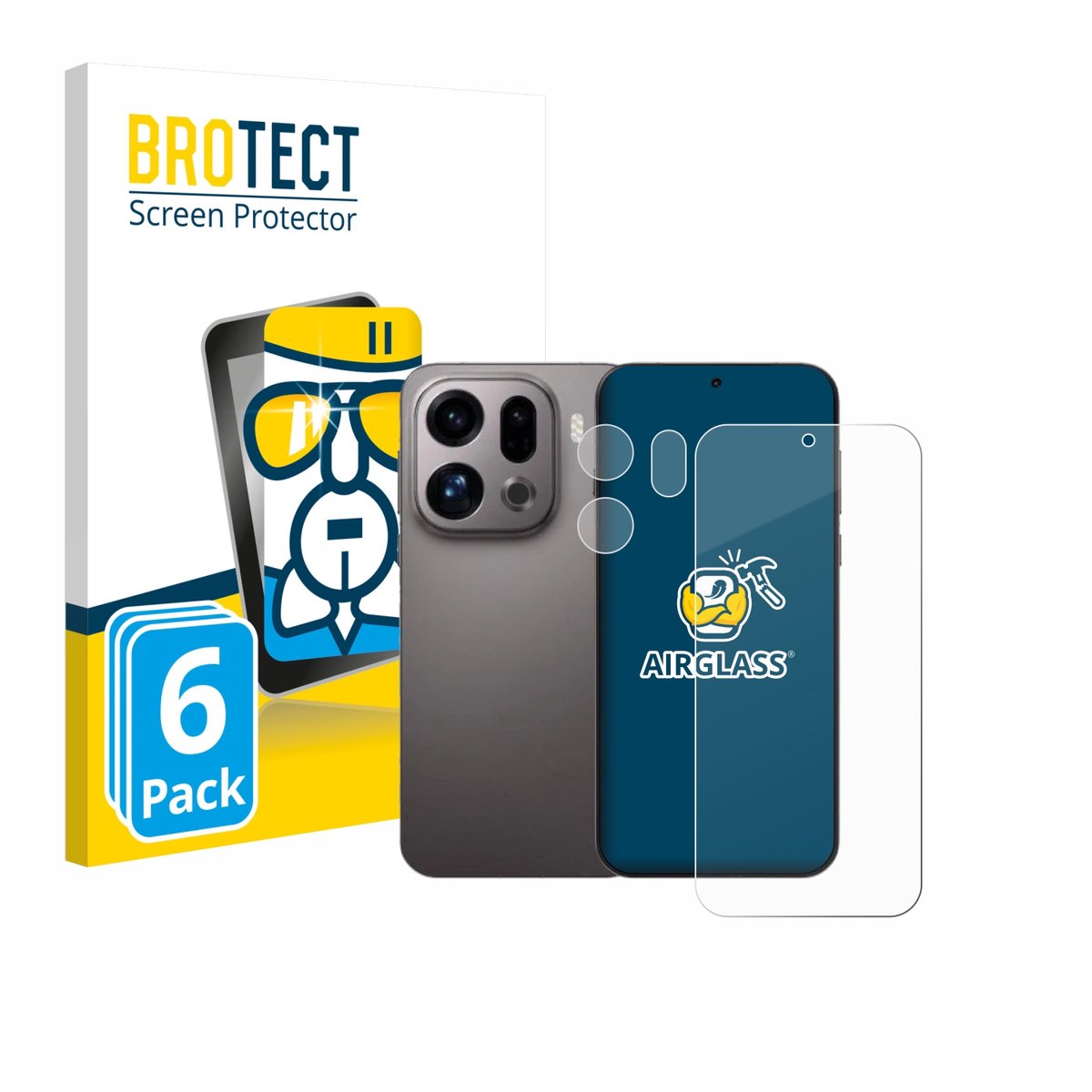 Screenprotector 6 Stuks voor Oppo Find X9 (Voor+Camera) Beschermglas transparant
