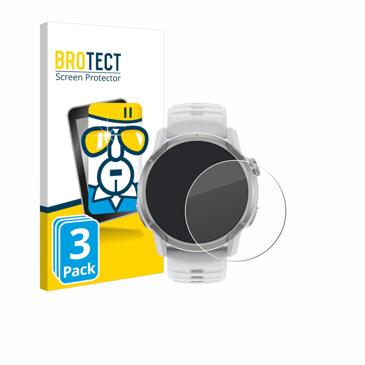 BROTECT - Glas Screenprotector voor Coros Apex 4 (46 mm) - Gehard Beschermglas 9H 3 Stuks