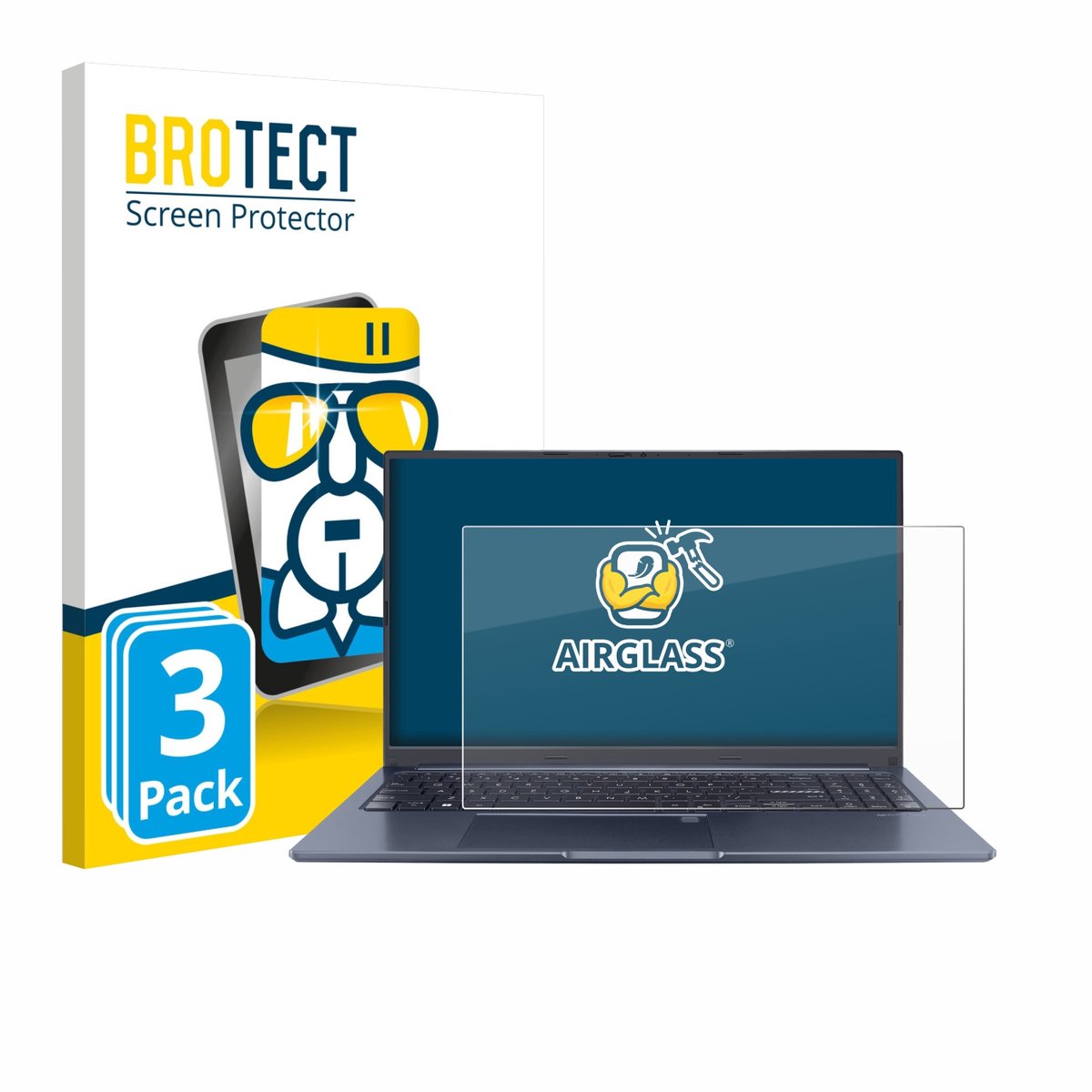 Screenprotector 3 Stuks voor ASUS Vivobook 15X OLED M1503QA Beschermglas transparant