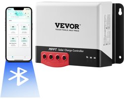 VEVOR 50a 12v 660w / 24v 1320w Mppt Zonnelaadcontroller Zonnecontroller Zonnepaneellaadcontroller met Ttl-Communicatie-Interface Compatibel met Deep-Cycle Accu's Zoals Agm-, Gel-, Flood- En Lithiumbatterijen