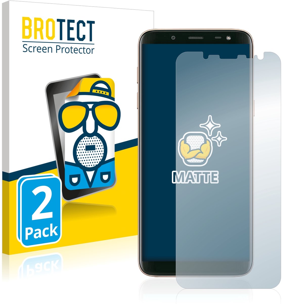 BROTECT - Screenprotector voor Samsung Galaxy J6 2018 - Folie Beschermfolie matte 2 Stuks
