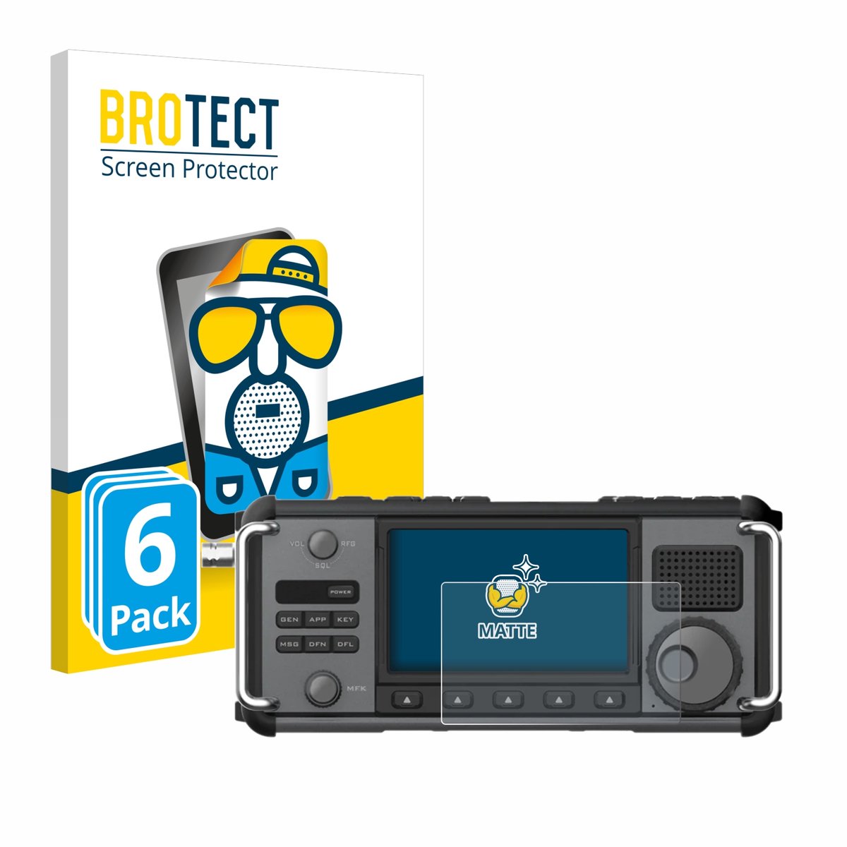 BROTECT - Screenprotector voor Xiegu X6200 - Folie Beschermfolie matte 6 Stuks
