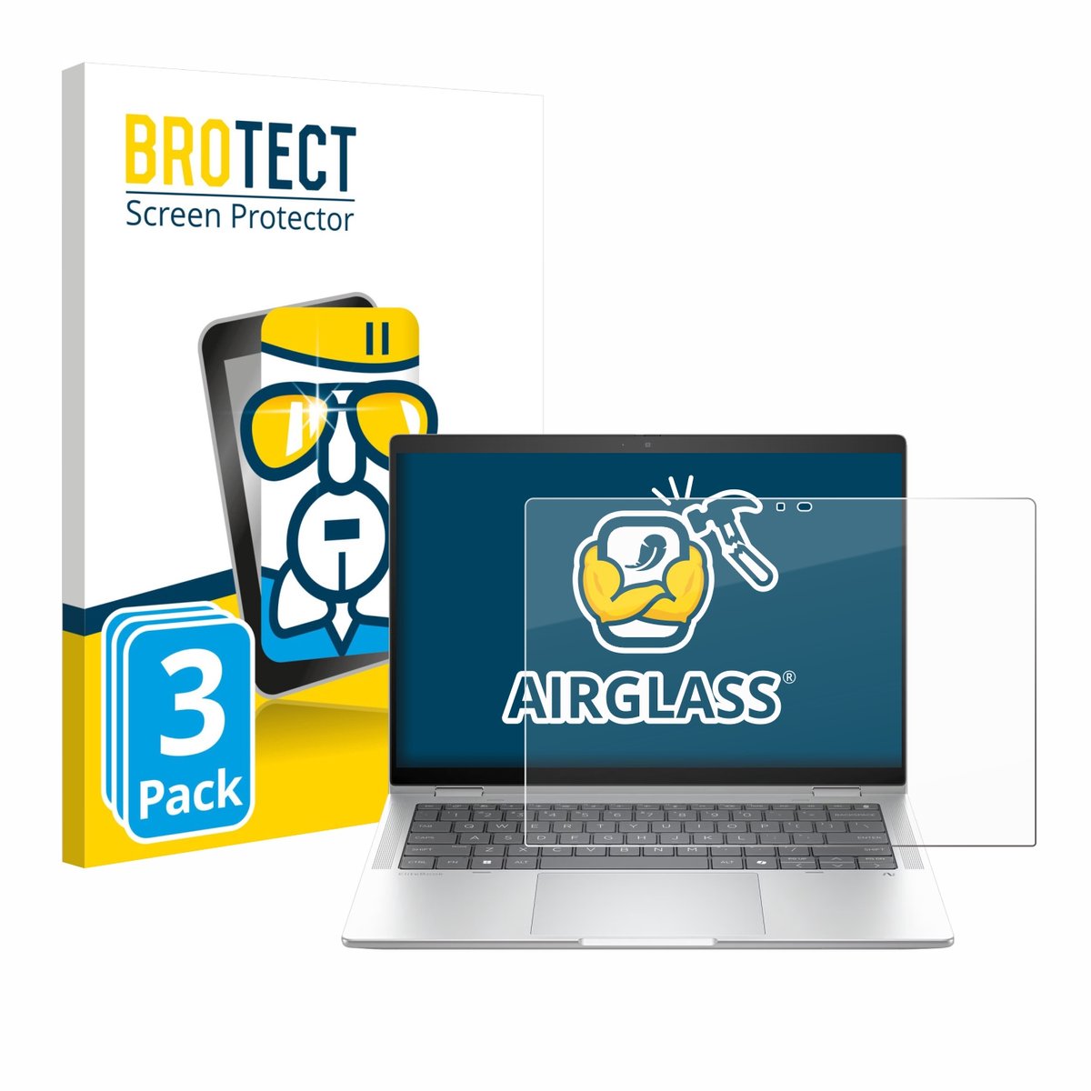 Screenprotector 3 Stuks voor HP EliteBook X Flip G1i 14" Beschermglas transparant