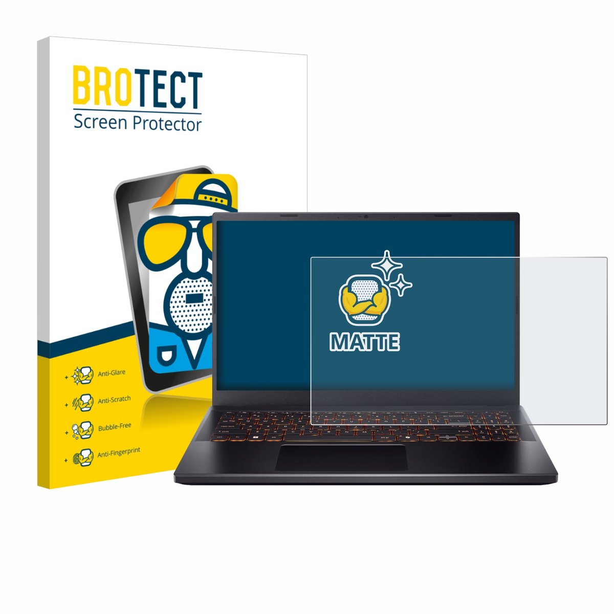 BROTECT - Screenprotector voor Acer Nitro V 15 - Folie Beschermfolie matte