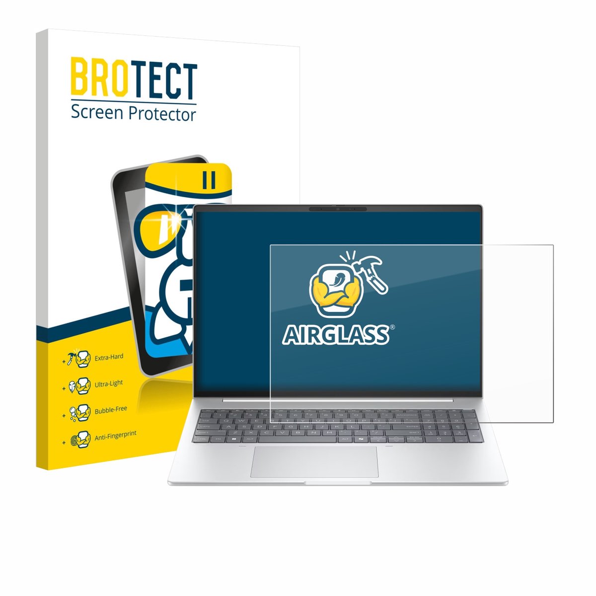 Screenprotector voor HP EliteBook 8 G1i 16" Beschermglas transparant