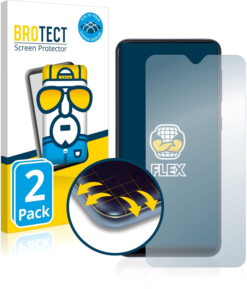 BROTECT - Screenprotector voor Samsung Galaxy A10 / Samsung Galaxy M10 - Folie Beschermfolie transparant volledig dekking - 2 Stuks