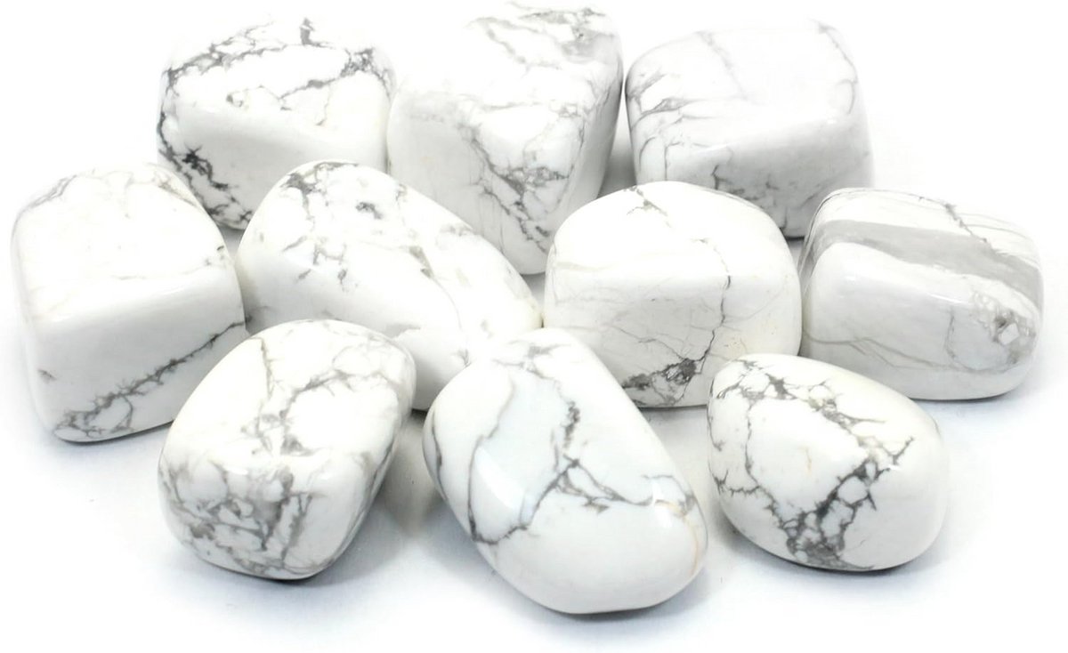 Howliet Trommelstenen (20-25mm) - Set van 5 Stuks - Natuurlijke Gladde Kristallen