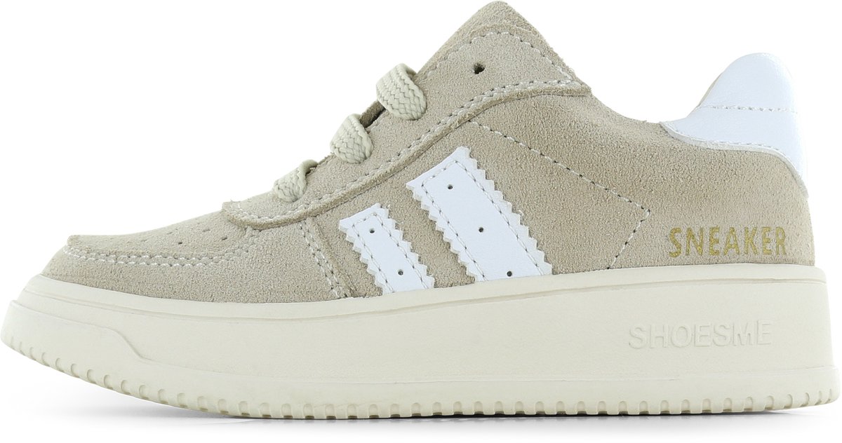 Shoesme Beige Sneaker - Sneakers Kinderen - Unisex - BEIGE - Suède - Maat 26