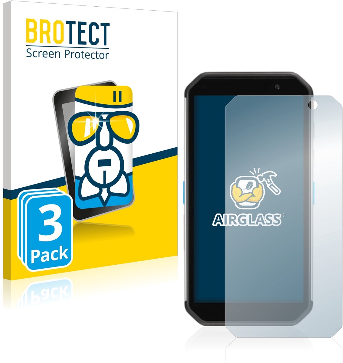 Screenprotector 3 Stuks voor Almex AiM TC601 Beschermglas transparant