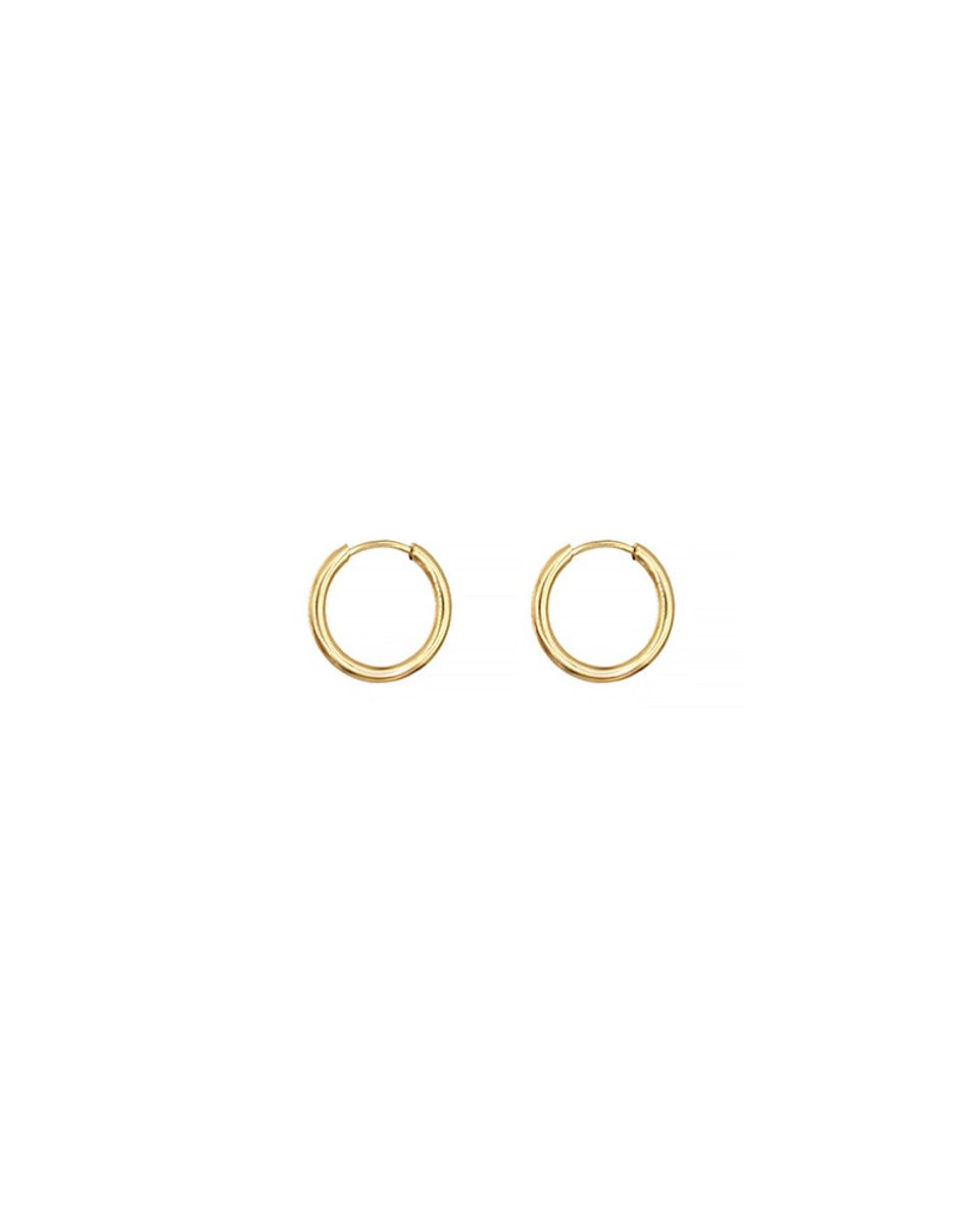 Minimalistische oorbellen/oorringen 13mm - 1 paar | Goudkleur RVS/Stainless Steel