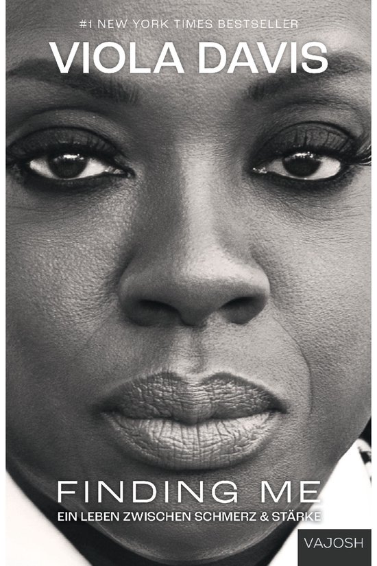 Boekomslag met close-up van Viola Davis' gezicht. Titel: Finding Me. "#1 NEW YORK TIMES BESTSELLER"