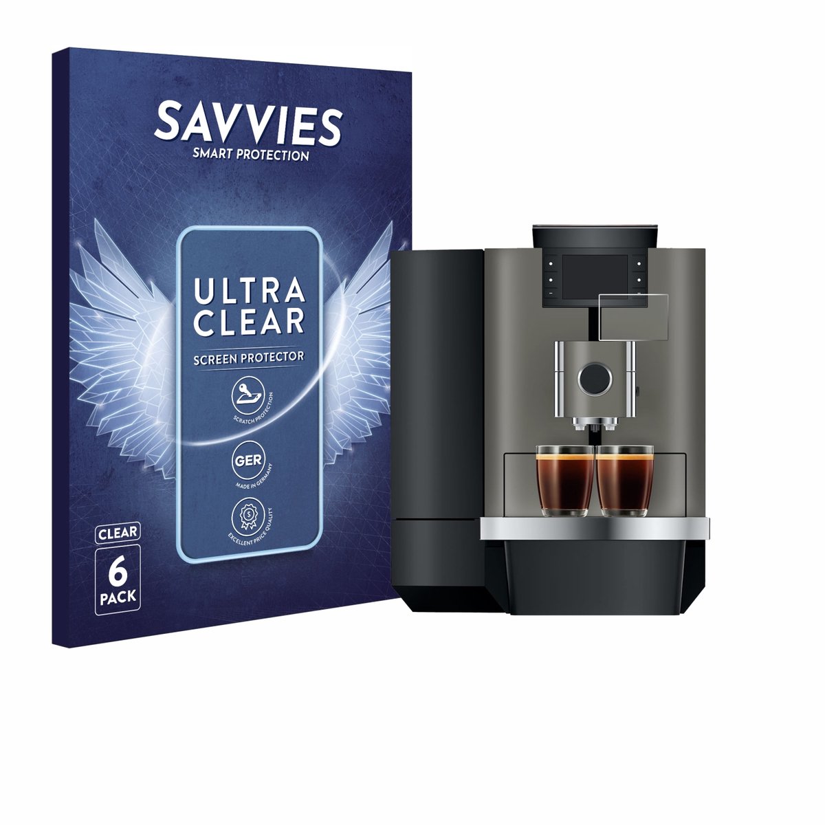 Savvies - Screenprotector voor Jura X10 - Folie Beschermfolie transparant 6 Stuks