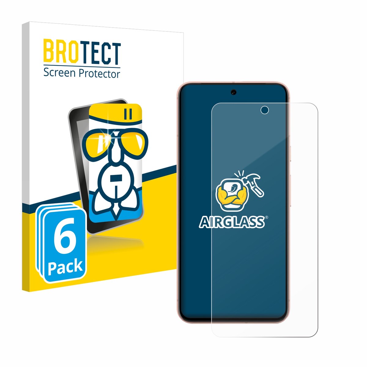 Screenprotector 6 Stuks voor Google Pixel 8 Beschermglas transparant