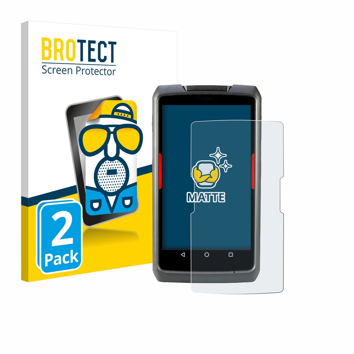BROTECT - Screenprotector voor Honeywell ScanPal EDA71 - Folie Beschermfolie matte 2 Stuks
