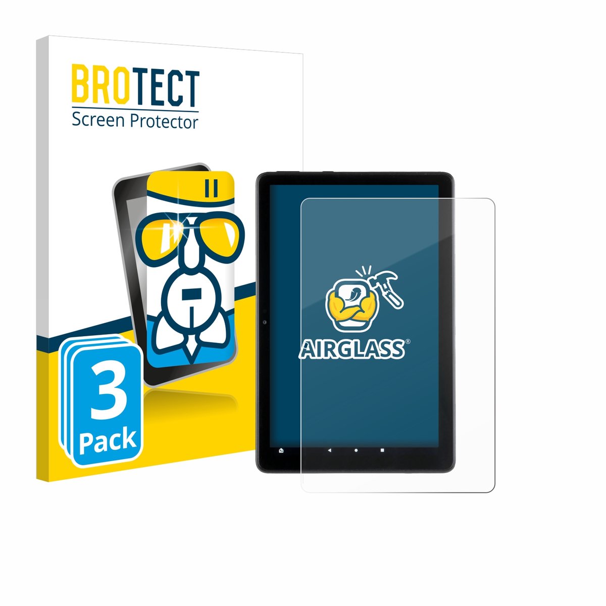 Screenprotector 3 Stuks voor Amazon Fire HD 10 2021 (11. Gen.) Beschermglas transparant