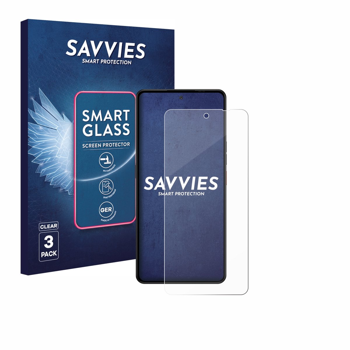 3 Stuks Savvies Screenprotector - geschikt voor Gigaset GS6 - beschermfolie glas transparant