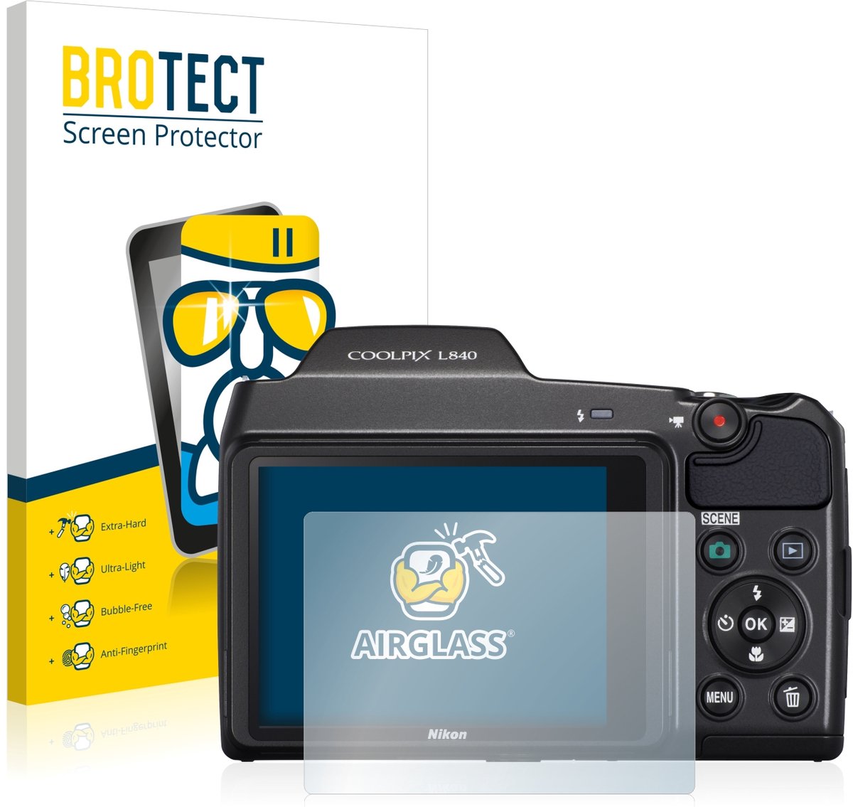 Screenprotector voor Nikon Coolpix L840 Beschermglas transparant