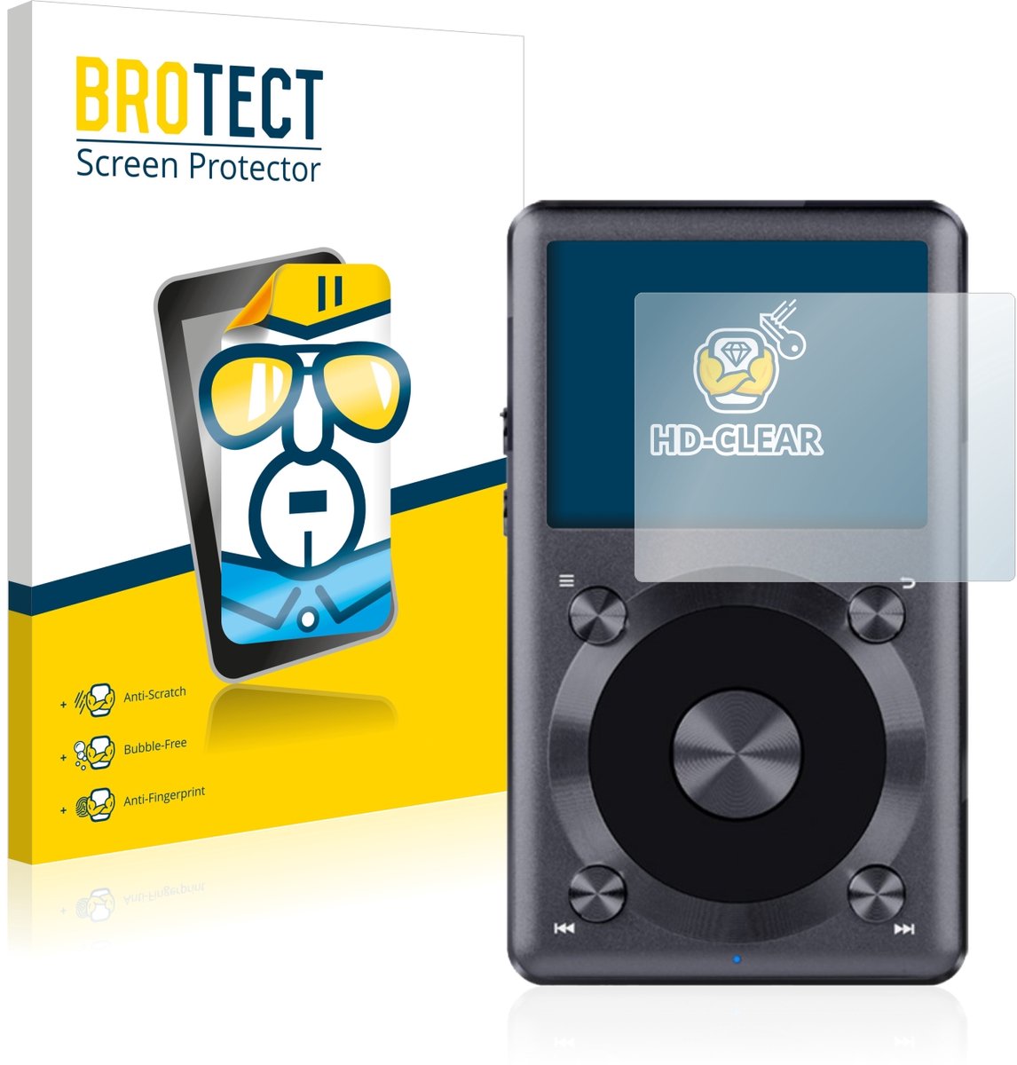 BROTECT - Screenprotector voor FiiO X3 II - Folie Beschermfolie transparant 2 Stuks