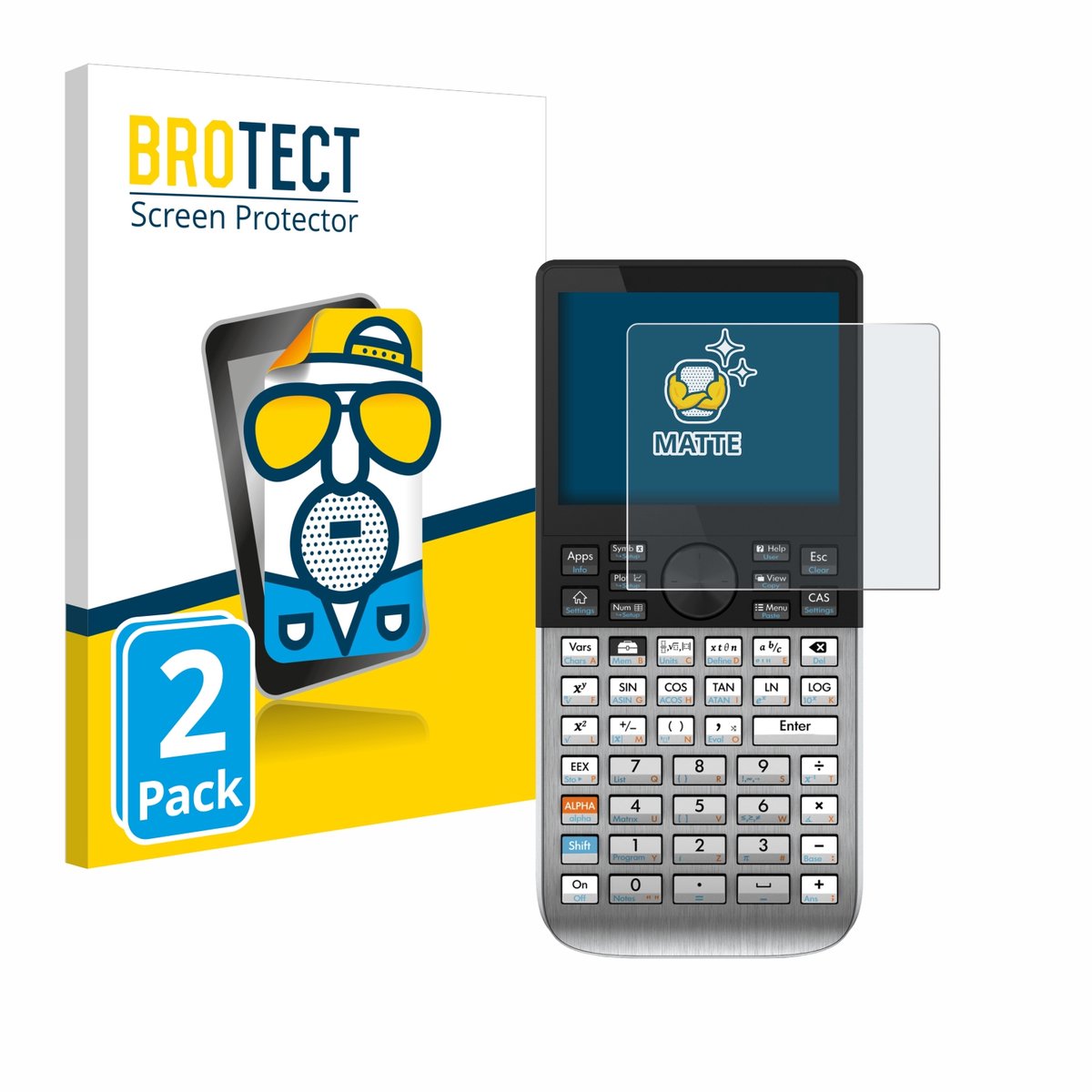BROTECT - Screenprotector voor HP Prime - Folie Beschermfolie matte 2 Stuks