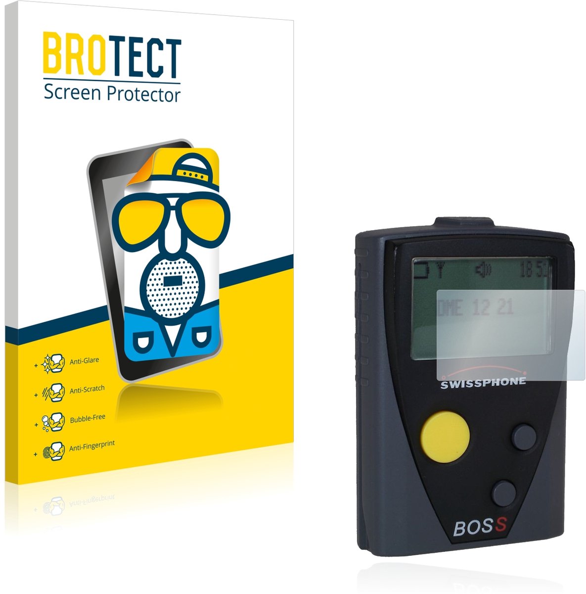 BROTECT - Screenprotector voor Swissphone Boss 925 V - Folie Beschermfolie matte 2 Stuks