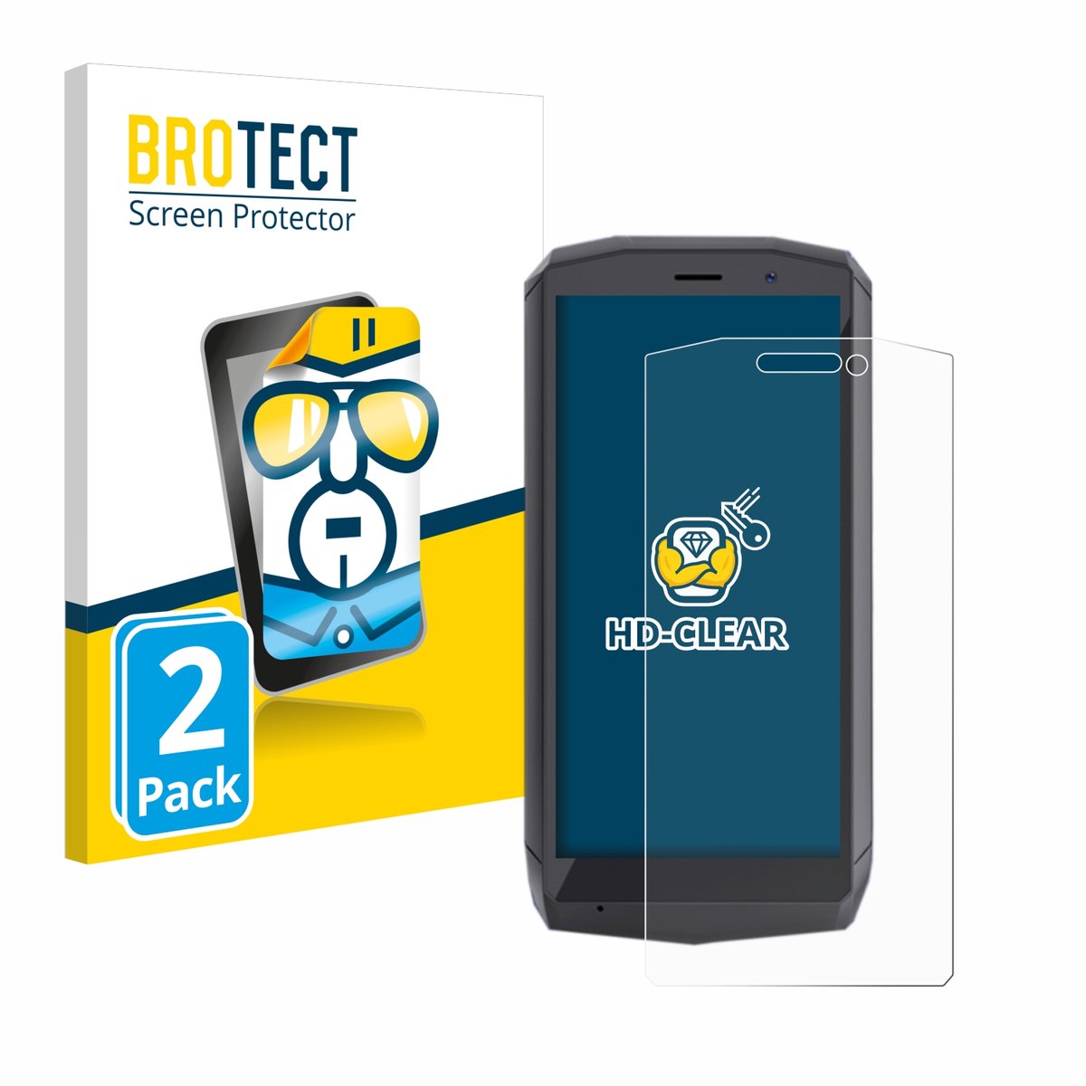BROTECT - Screenprotector voor Cubot Pocket - Folie Beschermfolie transparant 2 Stuks