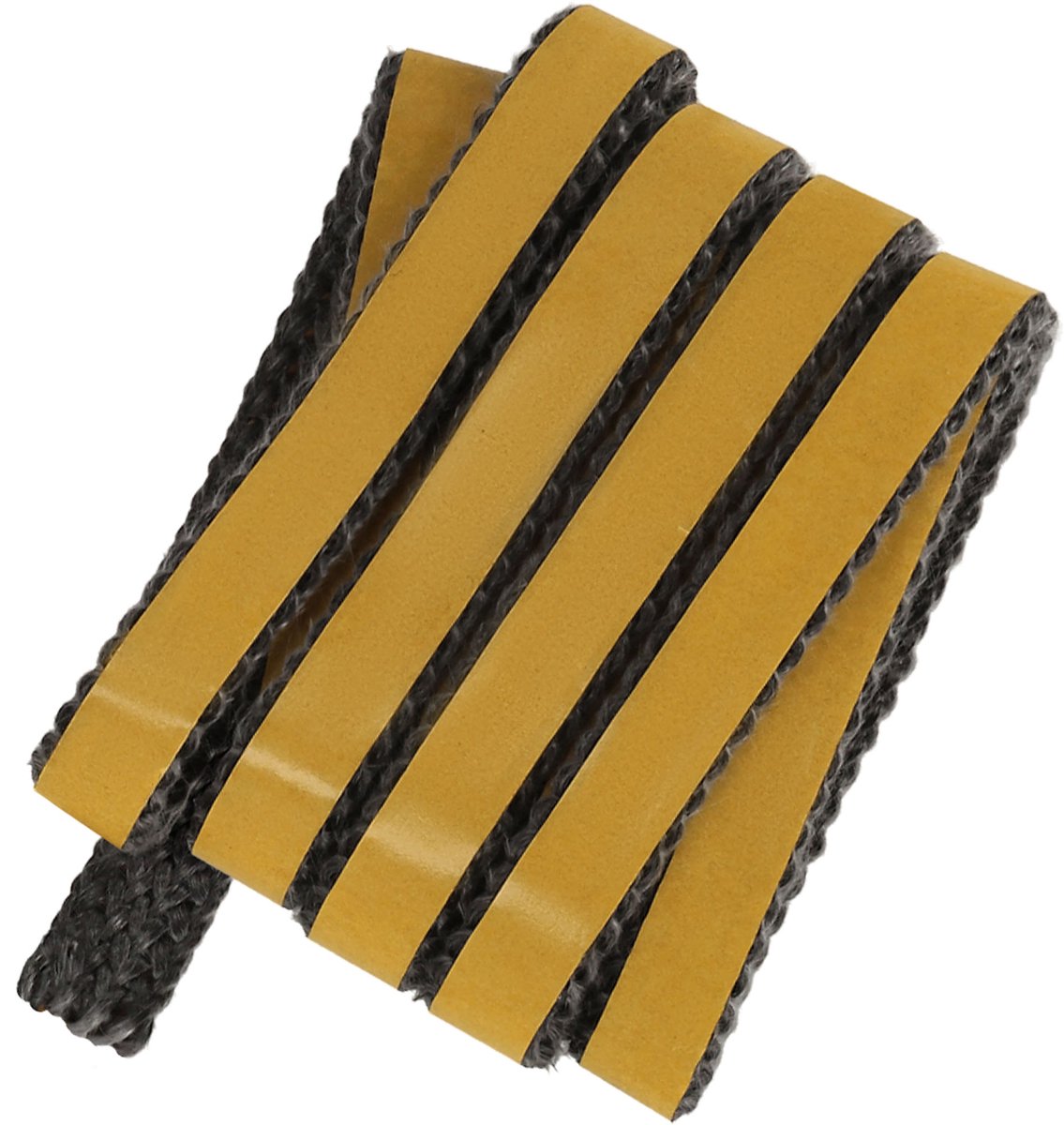 KOTARBAU® Kachelband, Kachelkoord, 18 x 4 mm, Ovenafdichtband, 2,5 m, Haardafdichting, Glasvezel, Zwart, Zelfklevende Glasvezel Touw, Hittebestendig Vuurvaste Deurpakking
