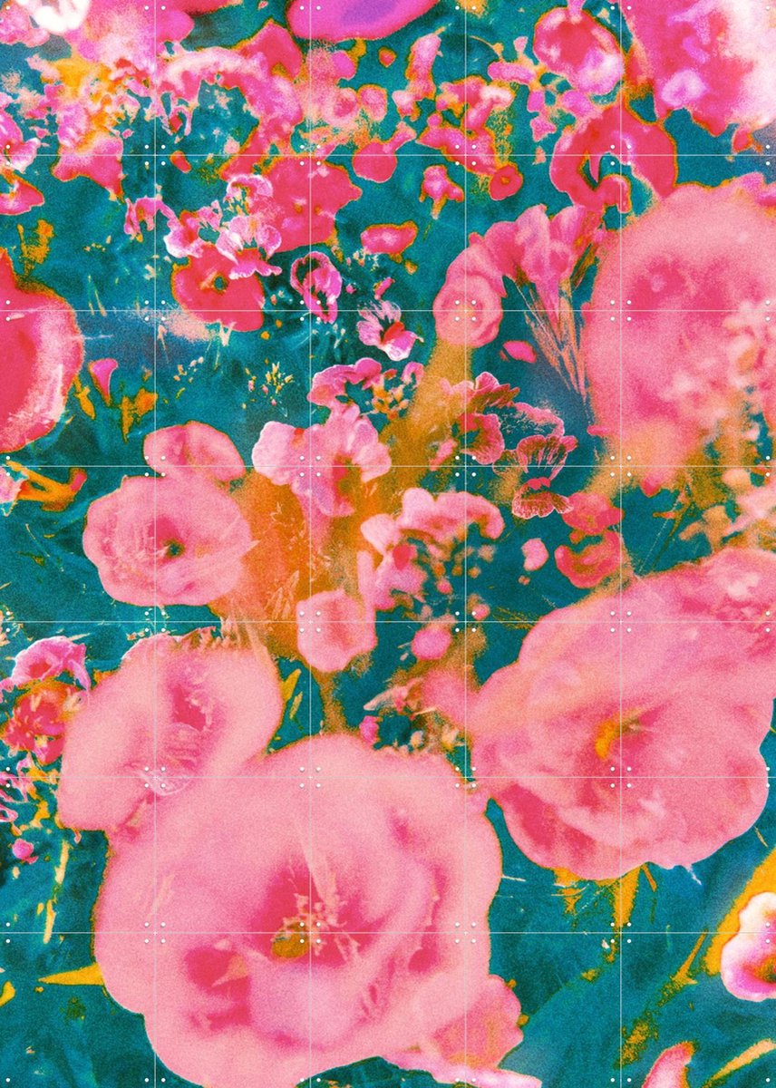 IXXI Blooming Impressions, Amber Lauder - 100 x 140 cm - Gratis ophangtool - Grote wanddecoratie en posters - Impressionisme, Kleurrijk, Digitale