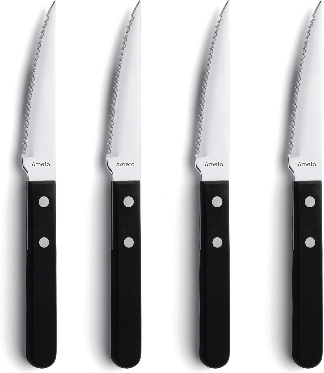 Steakmessenset met Scherpe Kartel - Ideaal voor Pizza en Vleeswaren