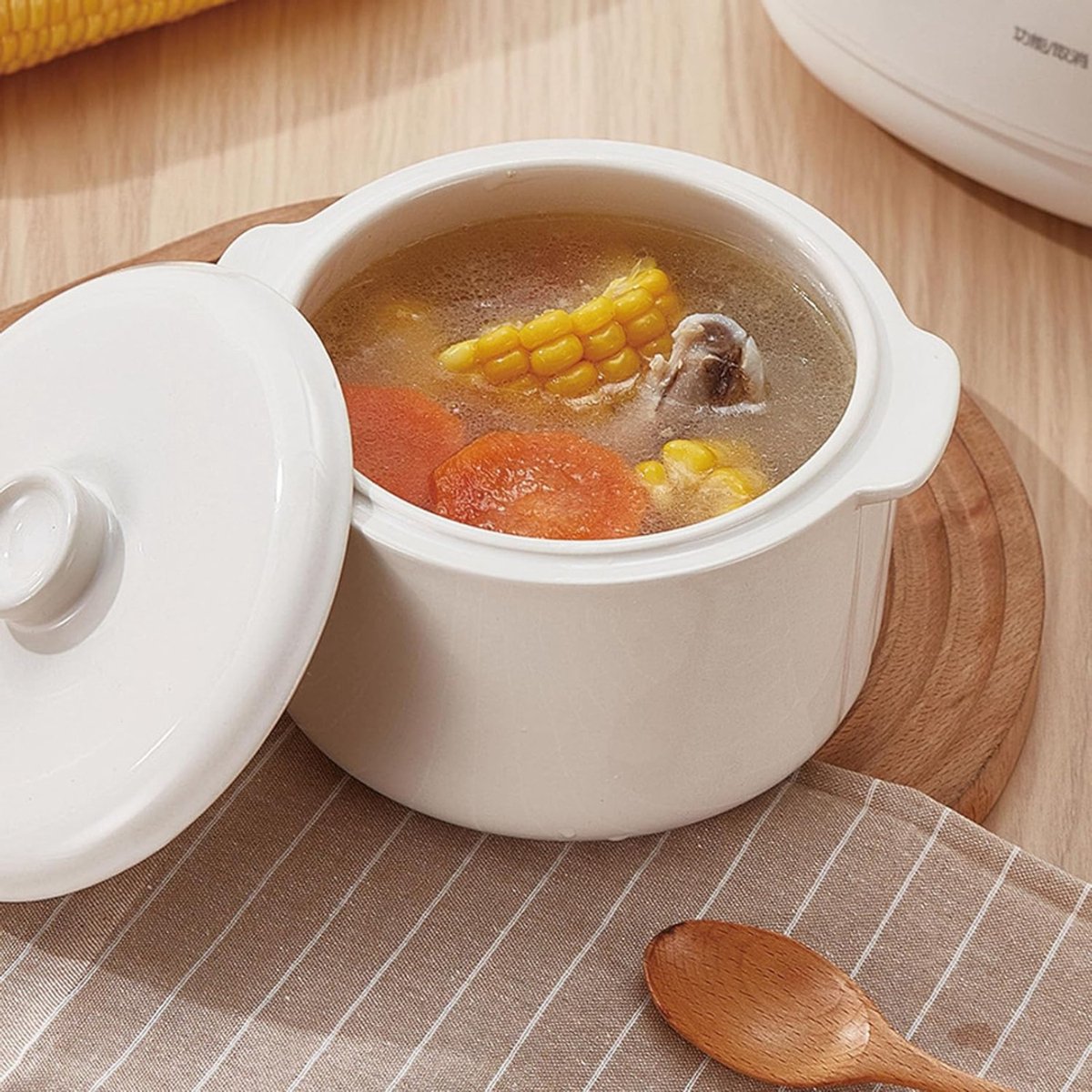 Core® Slowcooker met timer - Slowcooker - Crockpot - Wit - 23cm x 23cm x 22cm – foto 7
