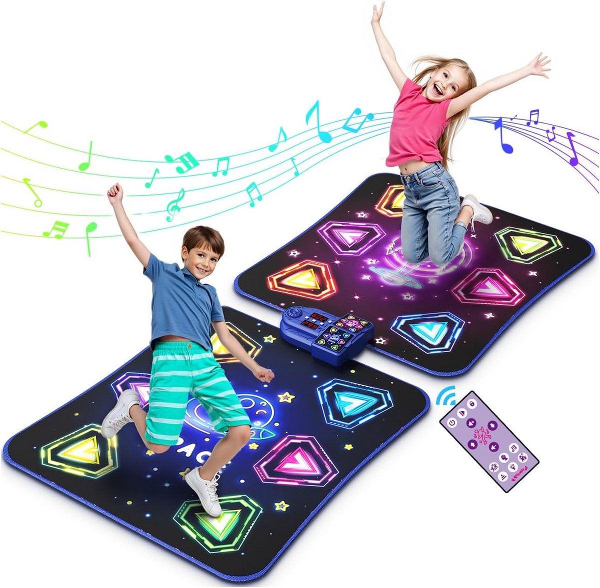 Oplichtende Dansmat met Bluetooth en Spelmodi voor Kinderen en Familie