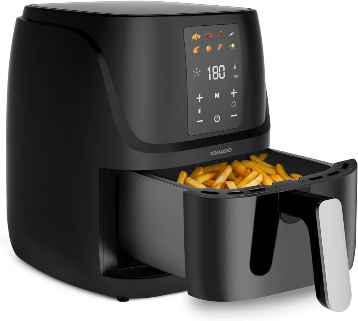 Aura® Airfryer XXL - Mini-oven - Heteluchtfriteuse - 3L - 8 Programma's - Zwart - ‎33cm x 31cm x 25cm