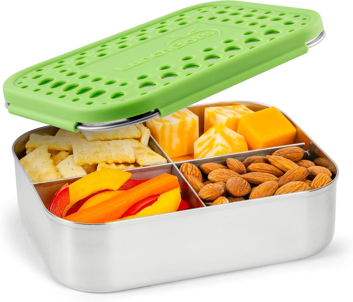 RVS Bento Box met 4 Vakken voor Lunch en Snacks